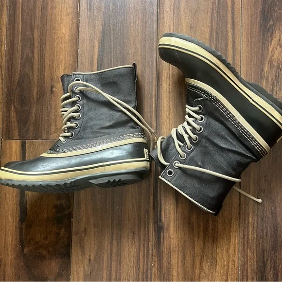 Sorel Waterproof Winter Boots Women’s 6.5 / EU 37.5 Black Snow Boots - Picture 2 of 7